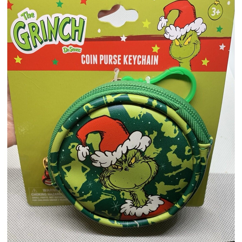 The Grinch Dr. Seuss Coin Purse Keychain 3.75 Inch 2025 Her Accessories 3+ NOC